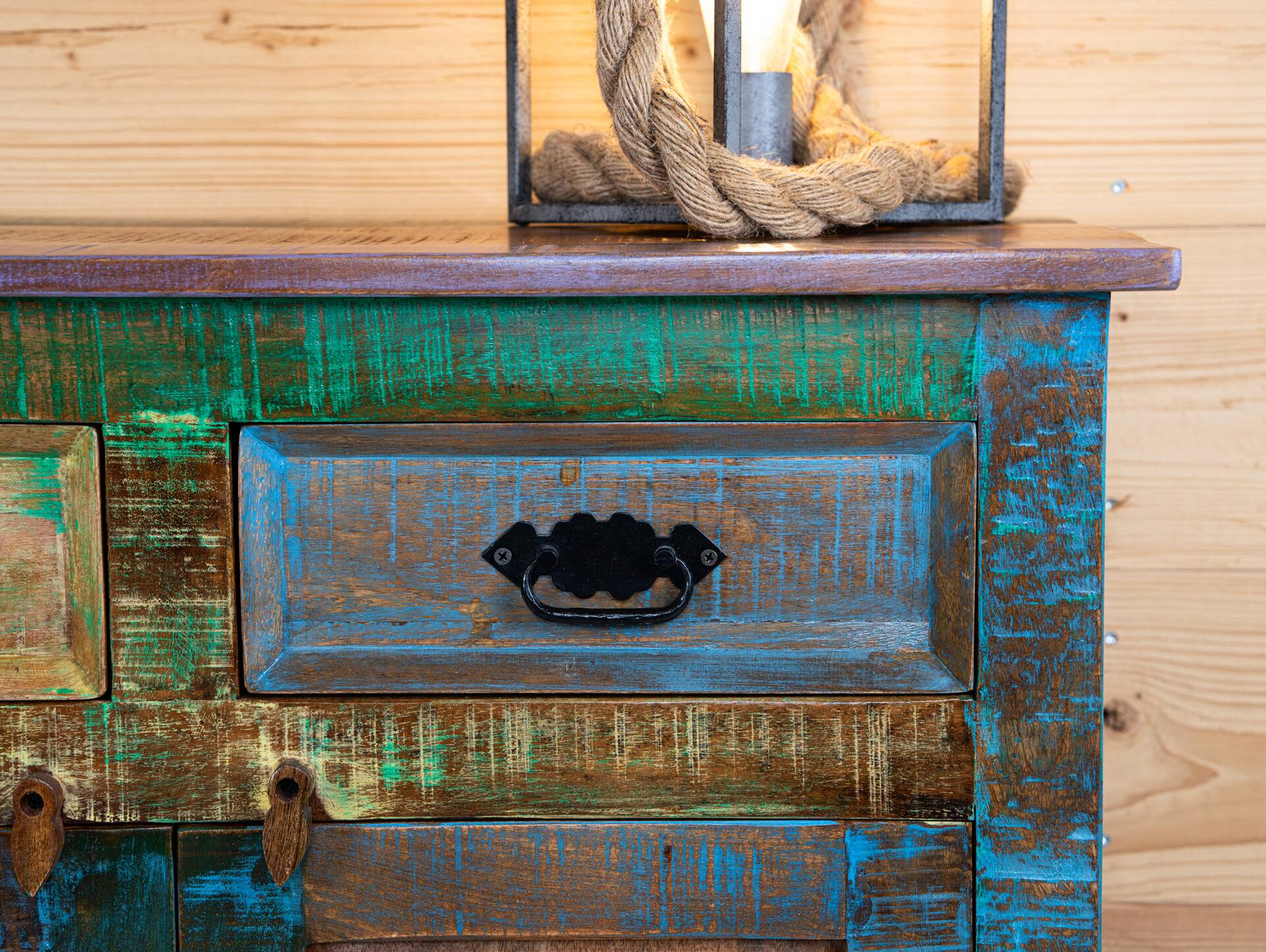 RIVERBOAT Sideboard II aus Altholz, Material Massivholz, Vintage-Optik 