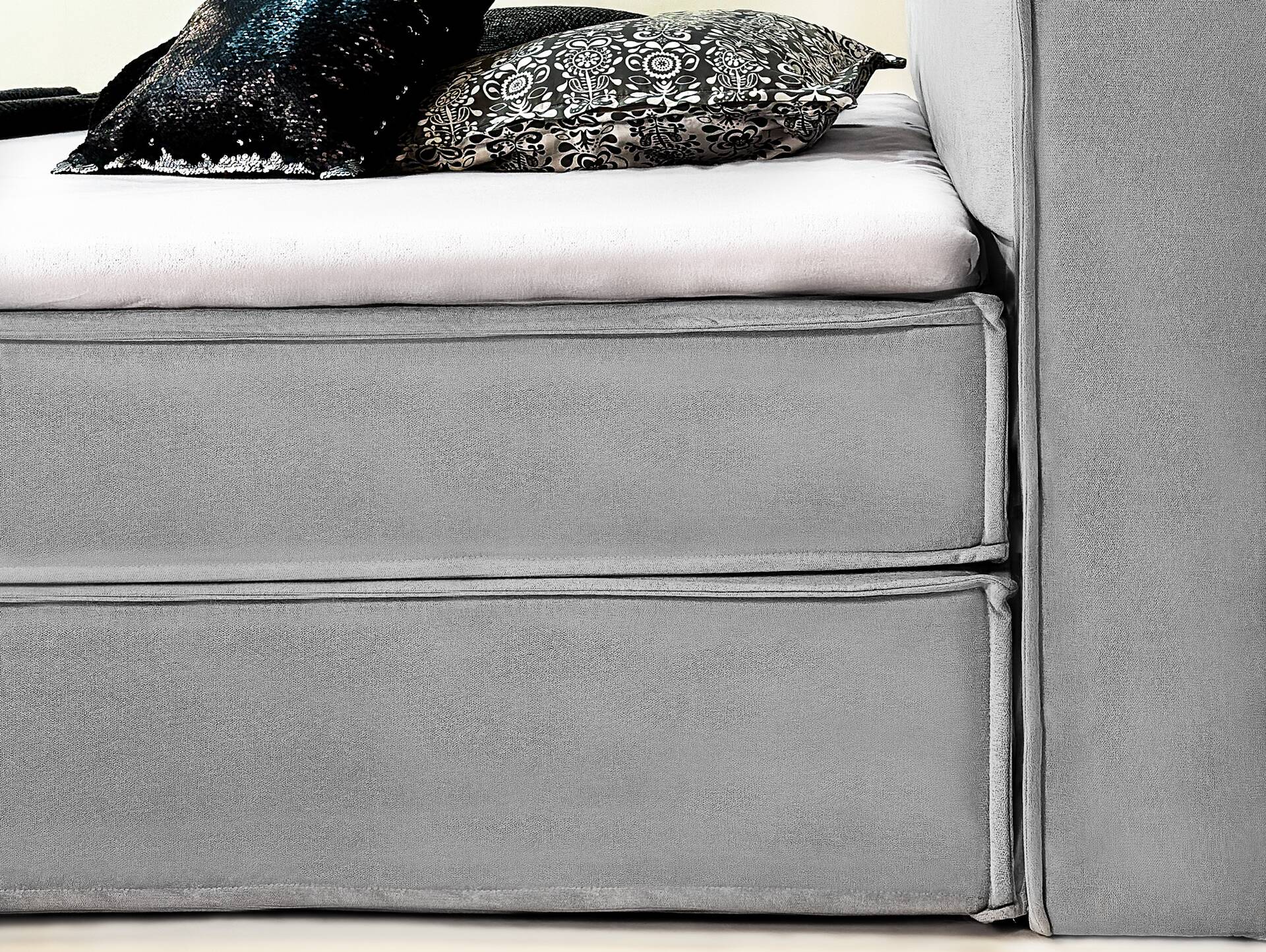MIDNIGHT Boxspringbett 180 x 200 cm | grau