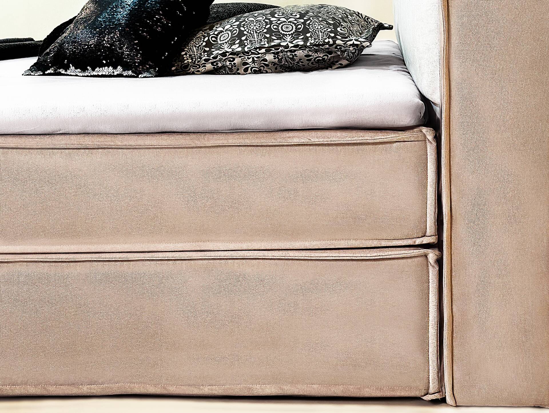 MIDNIGHT Boxspringbett 160 x 200 cm | beige