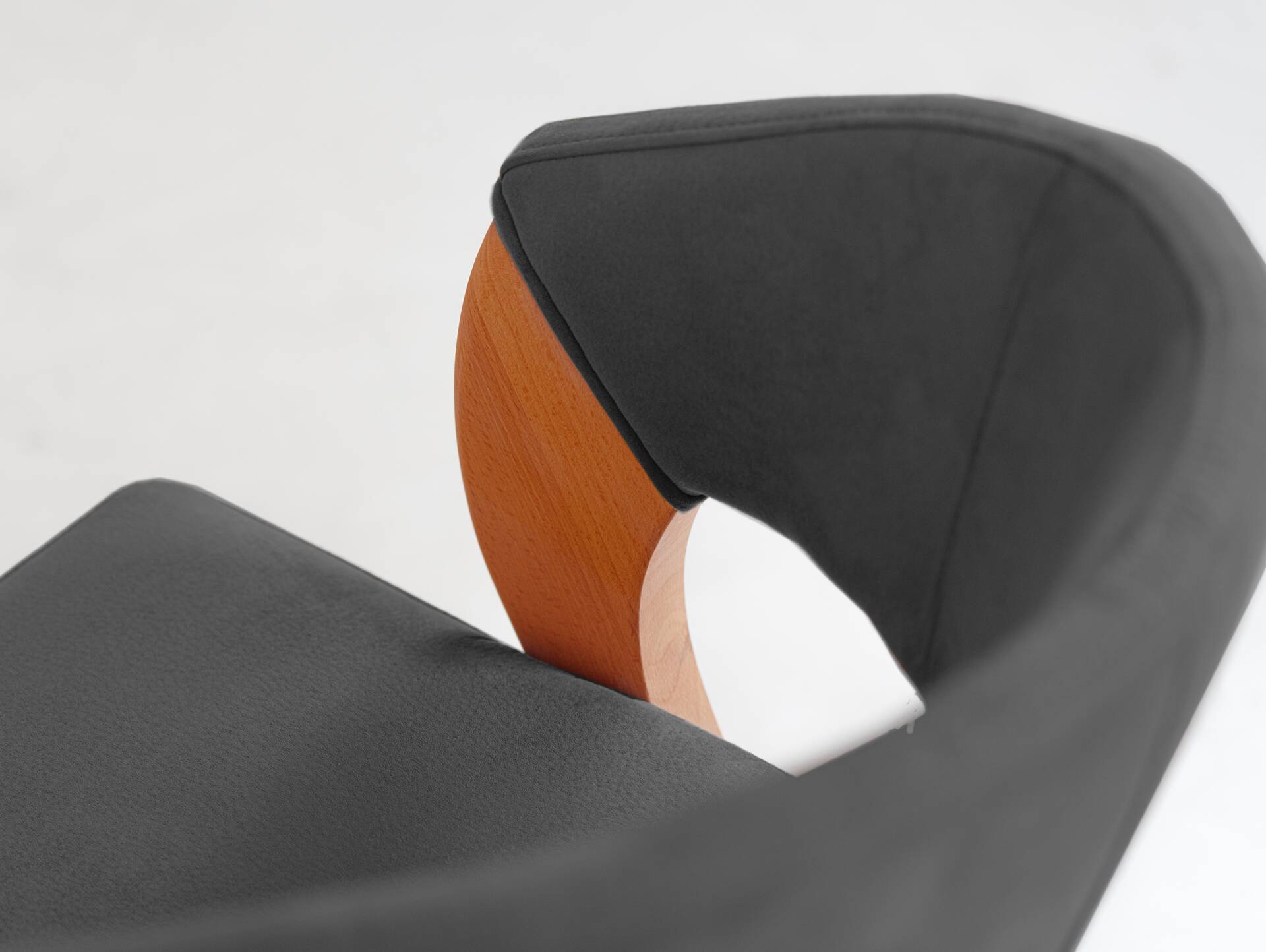 ALONA Polsterstuhl, Material Massivholz/Bezug Kunstleder Buche | grau