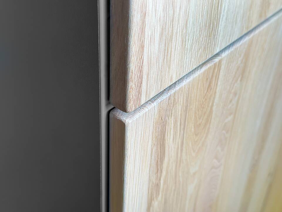 OFFICE OAK Aktenschrank VIII, Material teilmassiv, Eiche/graphitfarbig 