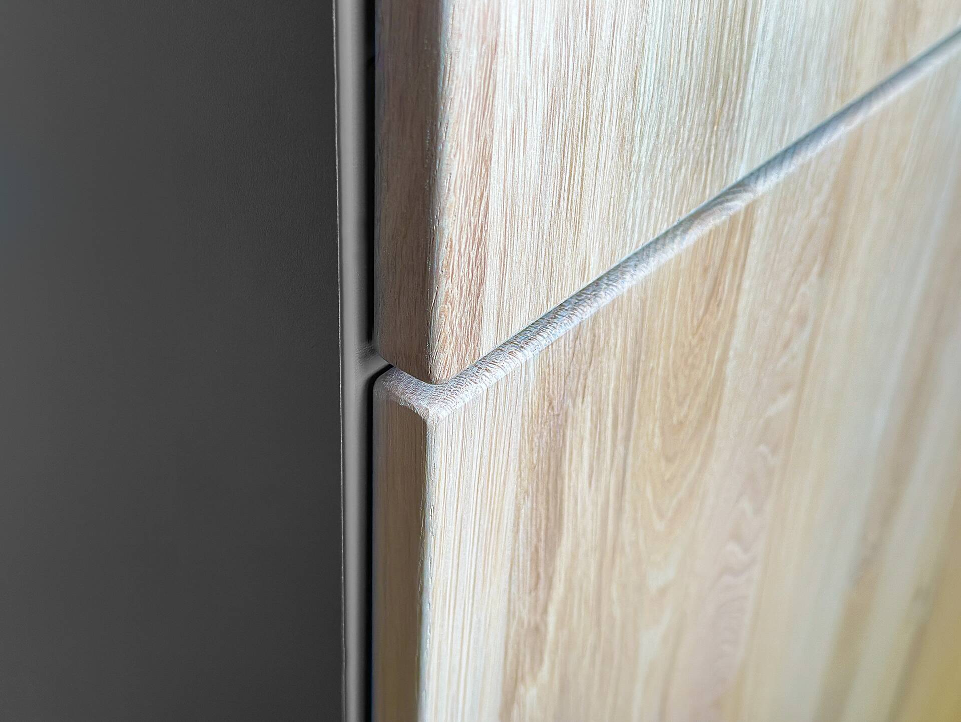 OFFICE OAK Aktenschrank VIII, Material teilmassiv, Eiche/graphitfarbig 