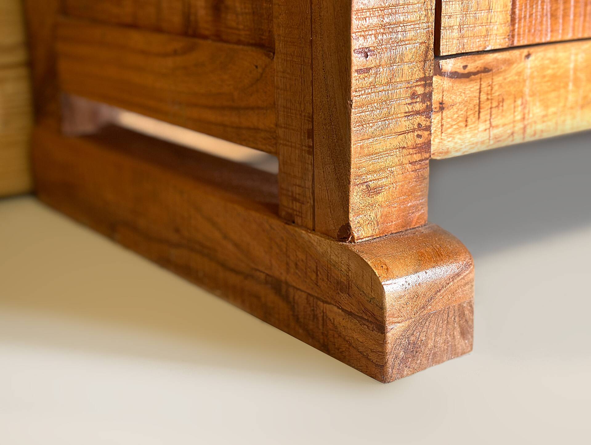 WINCHESTER Waschbeckenunterschrank I, Material Massivholz, Mango rustikal 