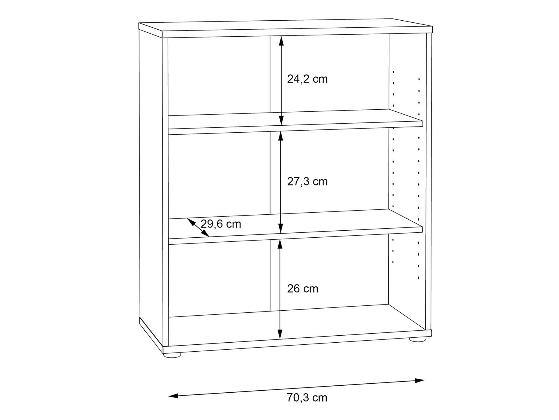 EASY OFFICE NEW Regal III, Material Dekorspanplatte 
