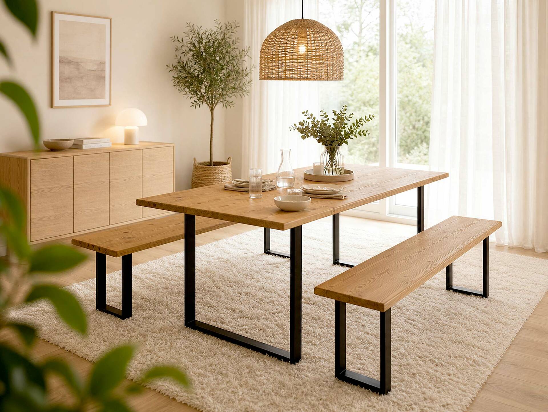 CURBY Sitzbank, rustikale Altholzoptik, Material Massivholz, Fichte gebürstet 140 cm | natur | ohne Rückenlehne | ohne Sitzkissen
