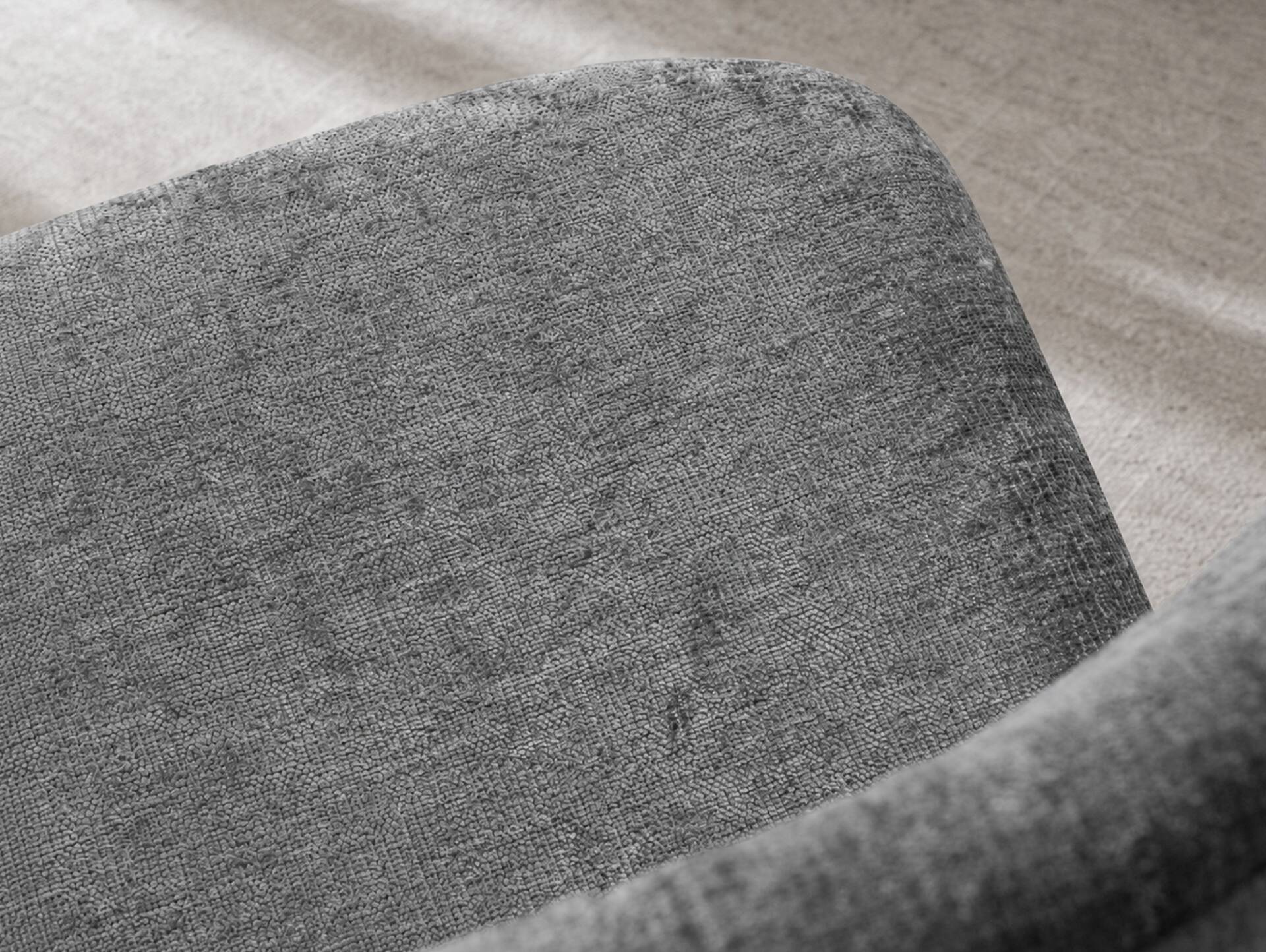 NELLI Polsterstuhl, Material Massivholz / Stoff Grau