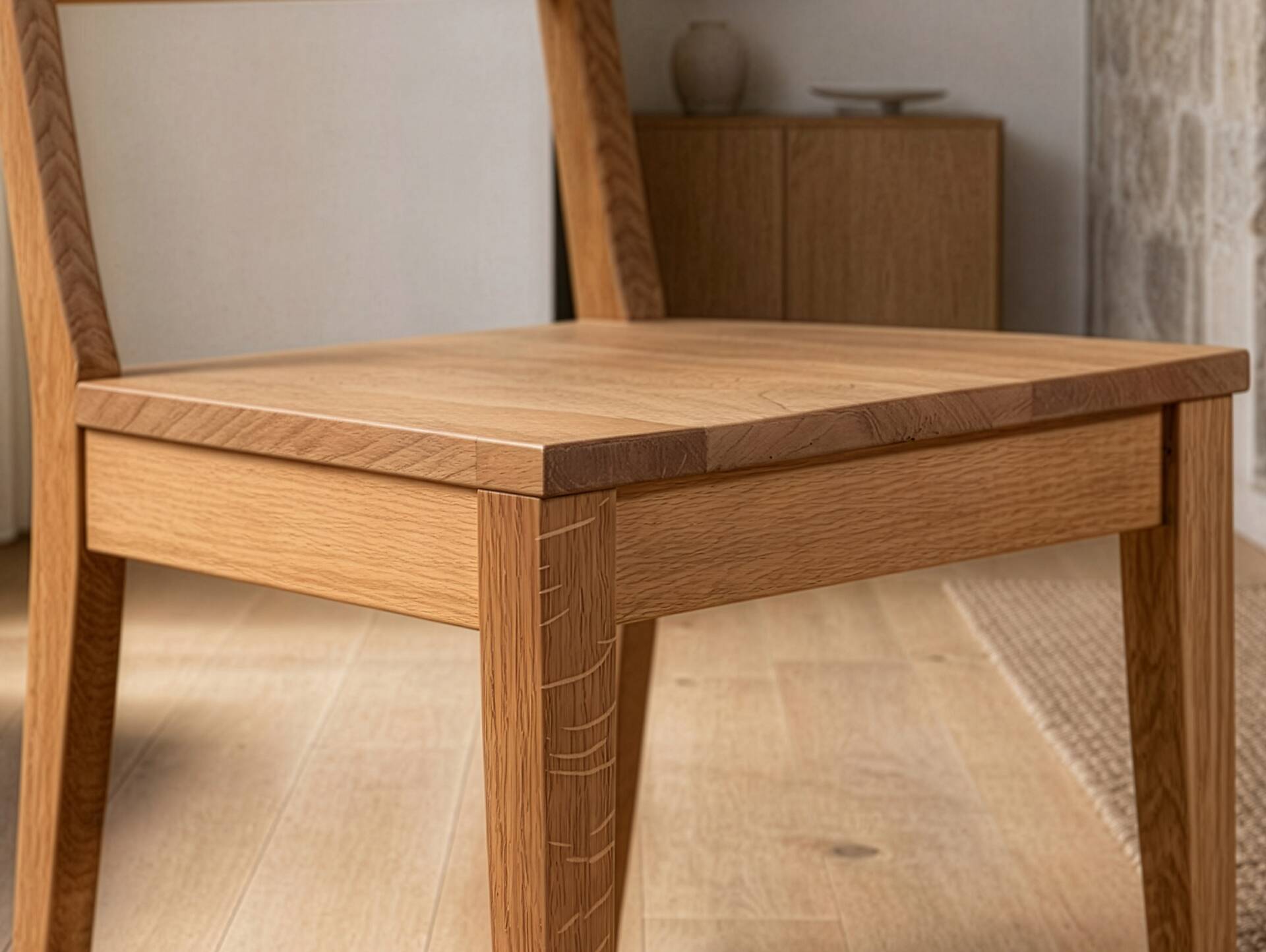 HILKO Esstischstuhl, Material Massivholz, Eiche unbehandelt | 1 Stück