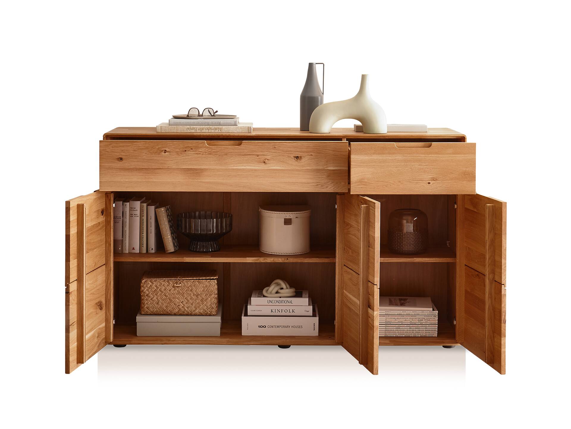 ANDINO Kommode III, Material Massivholz, Wildeiche geölt 