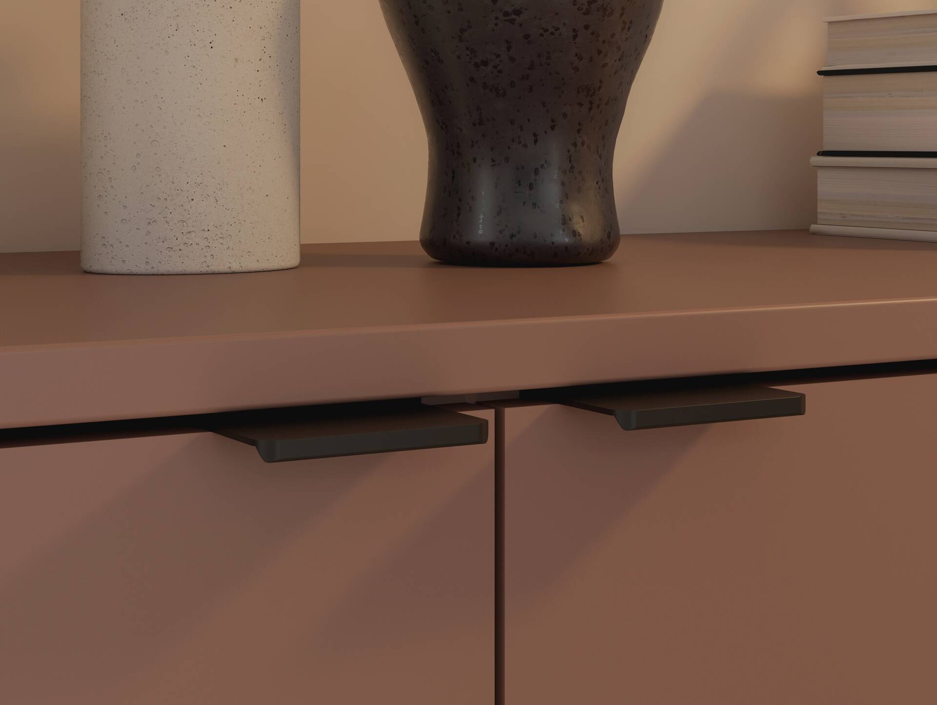 GINNY Kommode III, Material Spanplatte Terracotta