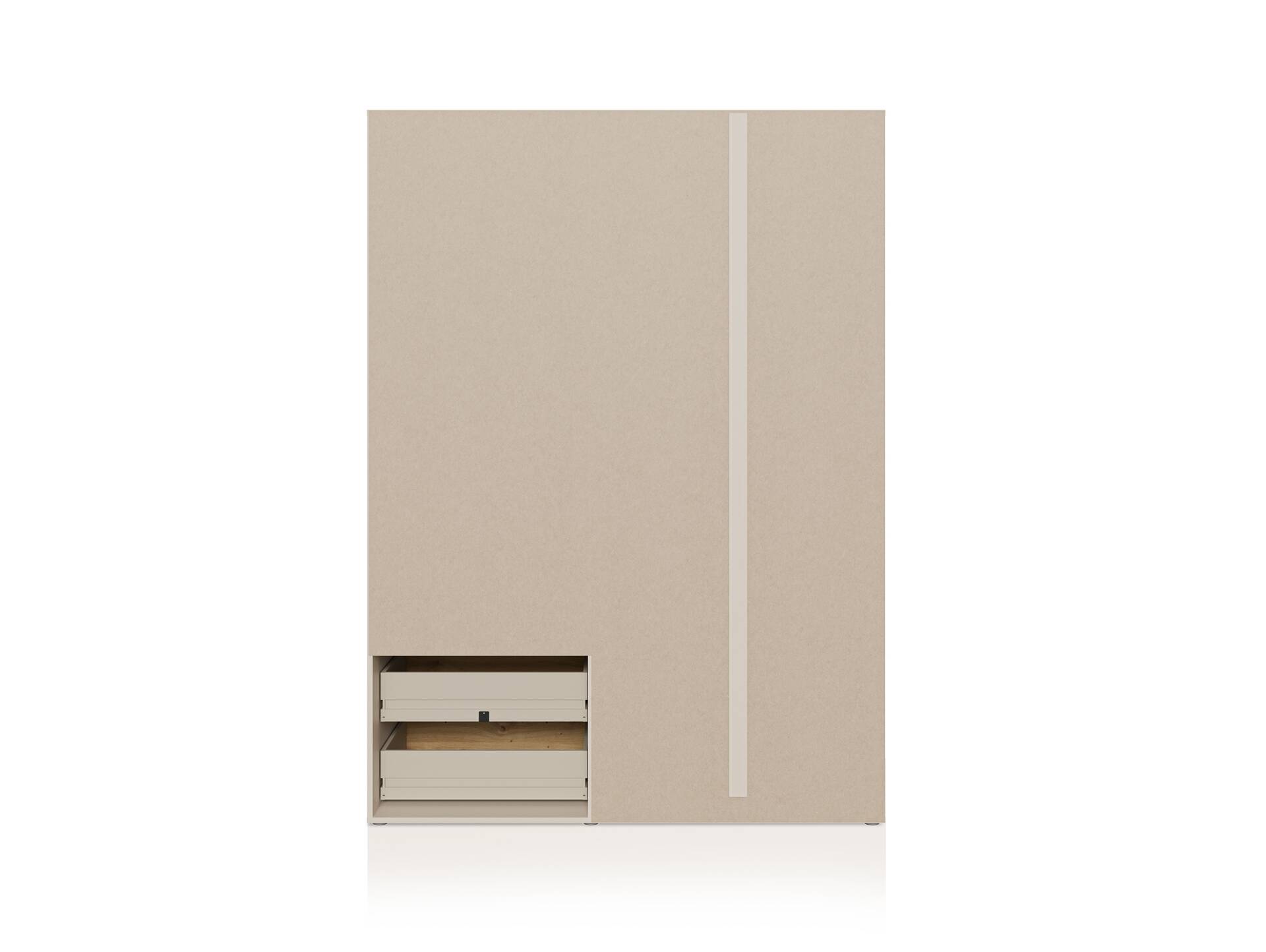 MANIKO Kleiderschrank, Material Dekorspanplatte 3-türig | sand / Artisan eichefarbig