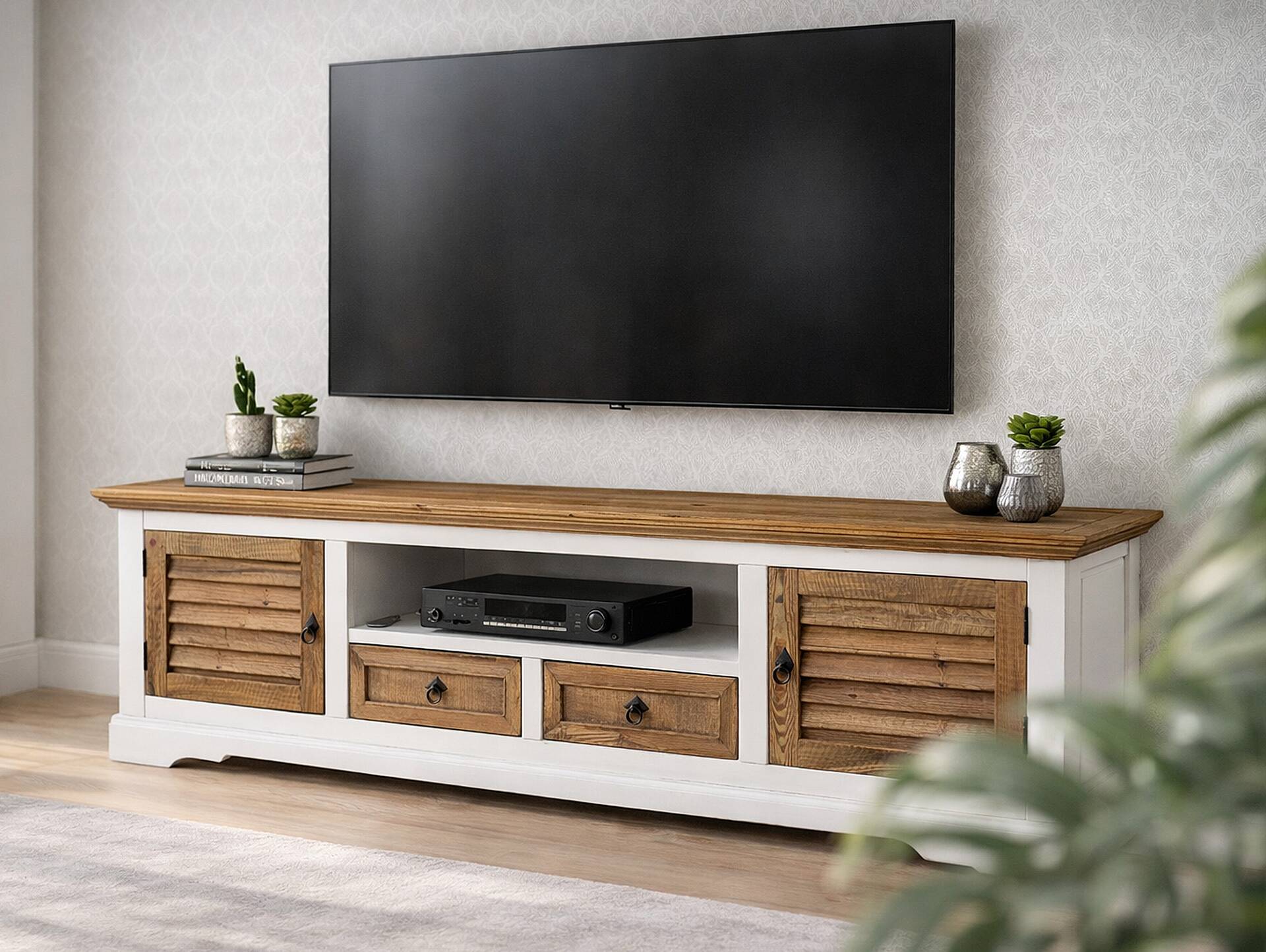 NOTTINGHAM TV-Board II, recyceltes Altholz, teilmassiv 