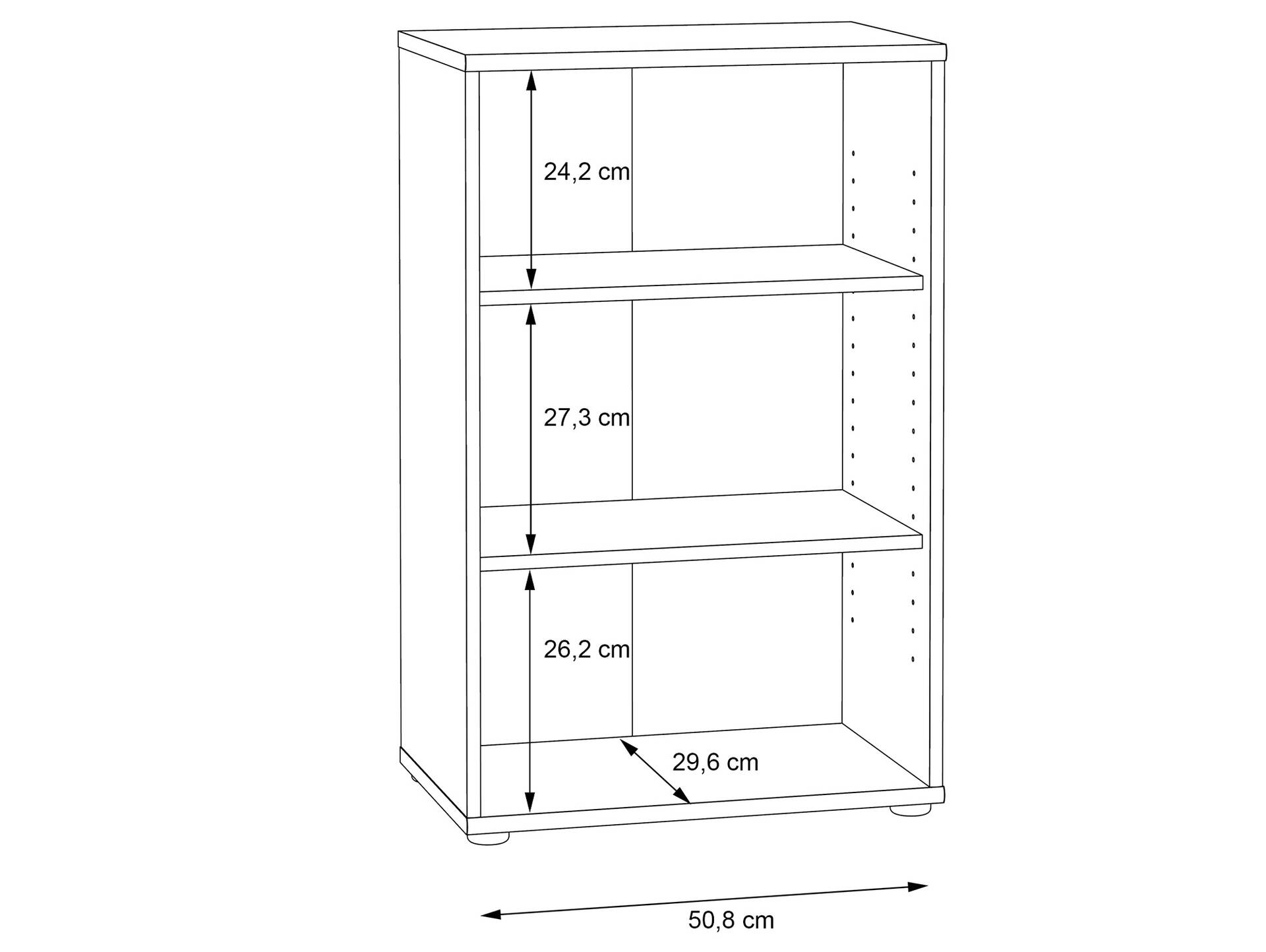 EASY OFFICE NEW Regal IV, Material Dekorspanplatte 