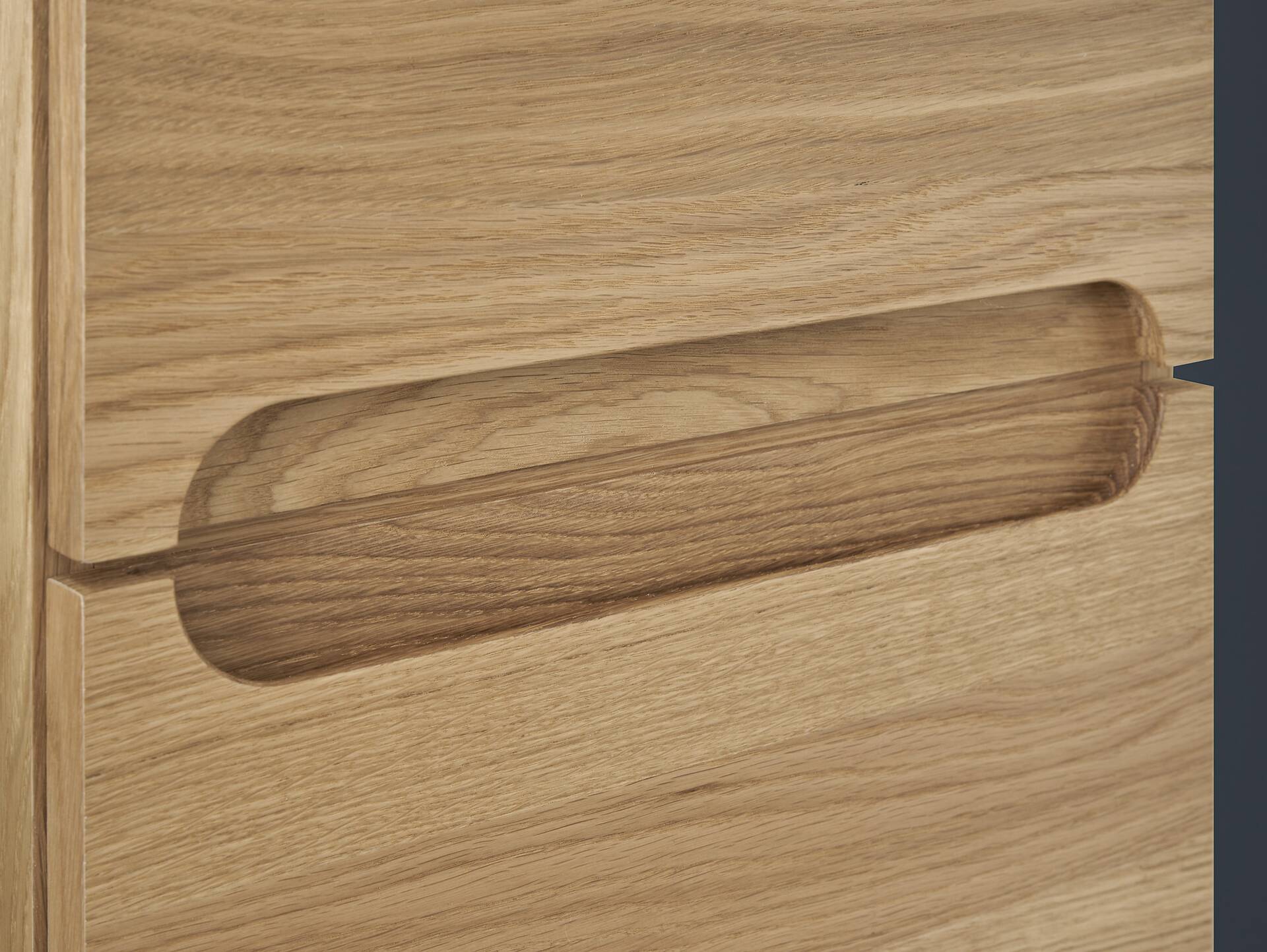SEYTON Hochschrank fürs Badezimmer, Material Teilmassiv, eichefarbig 