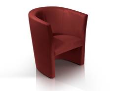 CHARLY Sessel / Cocktailsessel im Lederlook, Material Kunstleder bordeaux rot