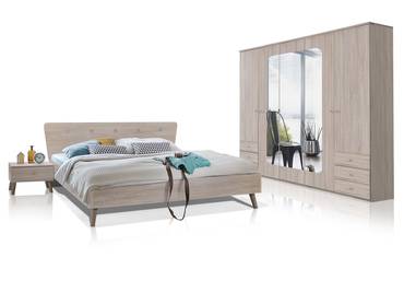 Komplett-Schlafzimmer: Schrank, Bettgestell, Nachtkommode – günstig ... Komplett-Schlafzimmer: Schrank, Bettgestell, Nachtkommode – günstig ...