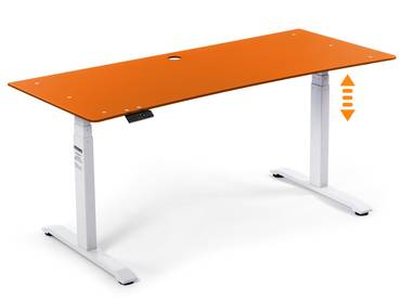 grau moebel-eins elektrisch höhenverstellbares Schreibtisch-Gestell Office One Tischgestell Memory-Steuerung für alle gängigen Tischplatten mit Softstart/-Stop 