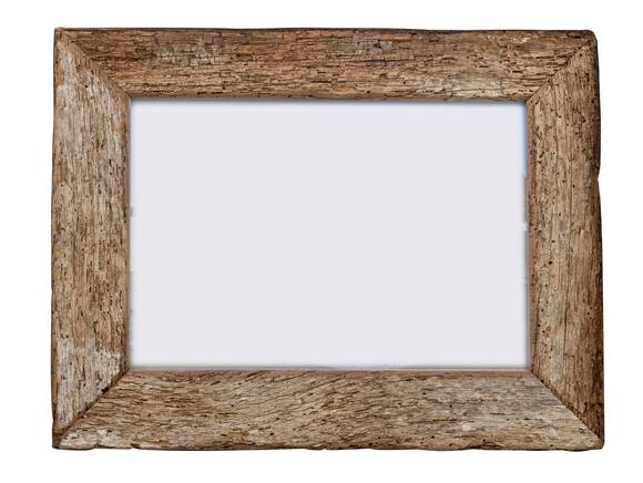 Eiche-Altholz Spiegel, Material Massivholz 40 x 40 cm