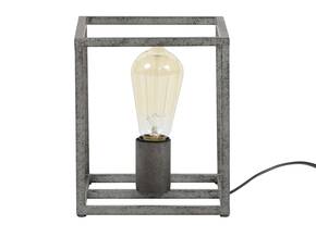 DENDY Tischlampe, Metall mit Altsilber Finish