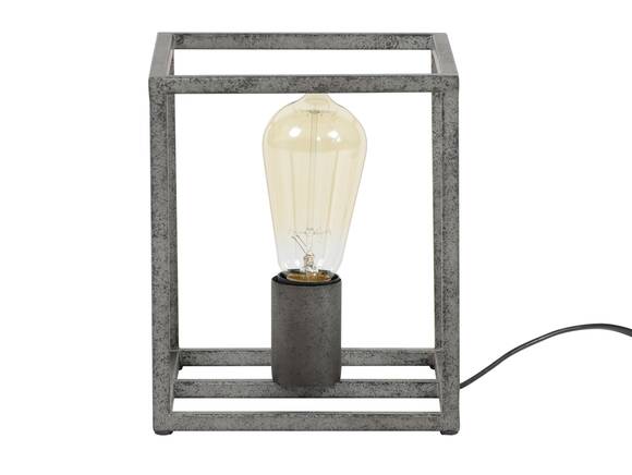 DENDY Tischlampe, Metall mit Altsilber Finish