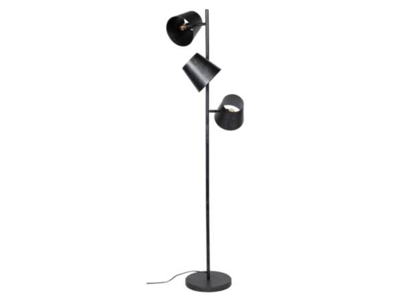 TAYRON Stehlampe, 3-flammig, Metall dunkelgrau