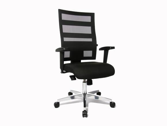 Drehstuhl X-PANDER, Material Stoff/Aluminium, schwarz
