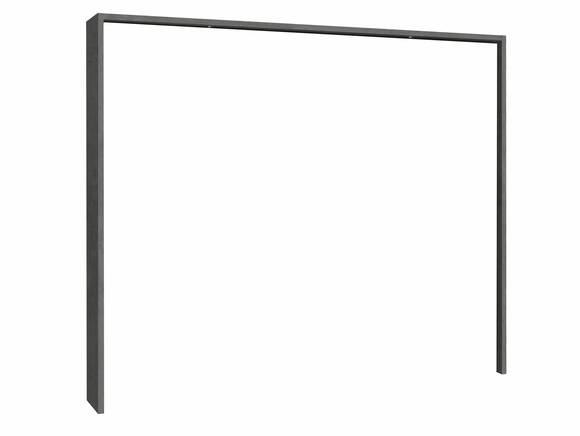 CASSIA Passepartoutrahmen, inklusive LED-Beleuchtung, Material Dekorspanplatte, Betonfarbig dunkelgrau