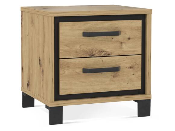 TEMMY Nachtkommode, Material Spanplatte, Artisan Eiche Nachbildung