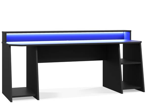 TEZO BIG II Gaming Schreibtisch 200 cm, Material Dekorspanplatte, schwarz
