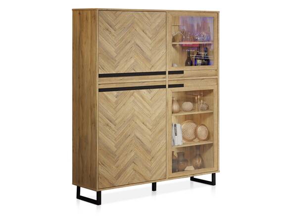 SOTICO Vitrine I, Material Dekorspanplatte, eichefarbig