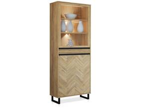 SOTICO Vitrine II, Material Dekorspanplatte, eichefarbig