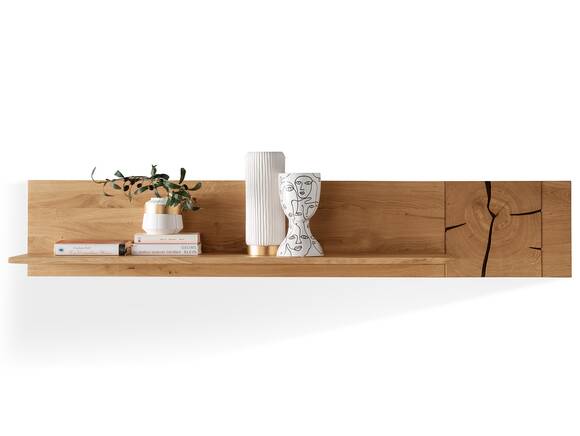 NATANO Wandregal I, Material Massivholz, Wildeiche geölt