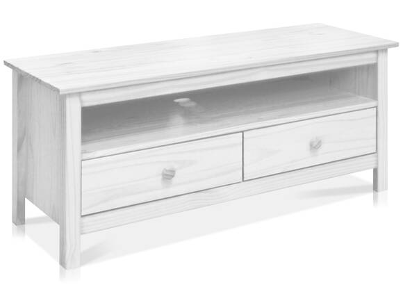 TOBINO Lowboard/TV-Board, Material Massivholz, Kiefer Kiefer weiss