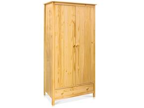 TOBINO Kleiderschrank 2trg, Material Massivholz, Kiefer Kiefer natur