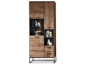 MILTON Vitrine, Material MDF, eichefarbig