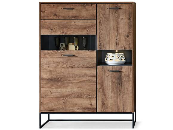 MILTON Vitrine II, Material MDF, eichefarbig