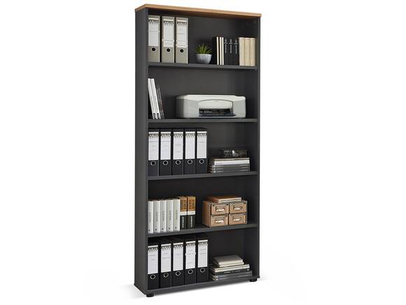 MAILAND Büroregal, Material Dekorspanplatte, Artisan Eiche Nachbildung/graphitfarbig