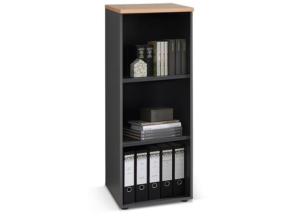 MAILAND Büroregal IV, Material Dekorspanplatte, Artisan Eiche Nachbildung/graphitfarbig