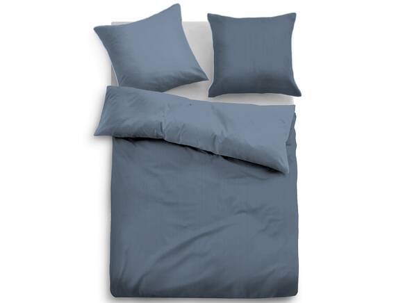 TOM TAILOR Satin-Bettwäsche, 135x200 cm, navyblau