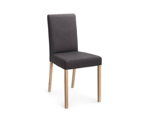 ARIANA Polsterstuhl, Material Stoff/Massivholz, graubraun