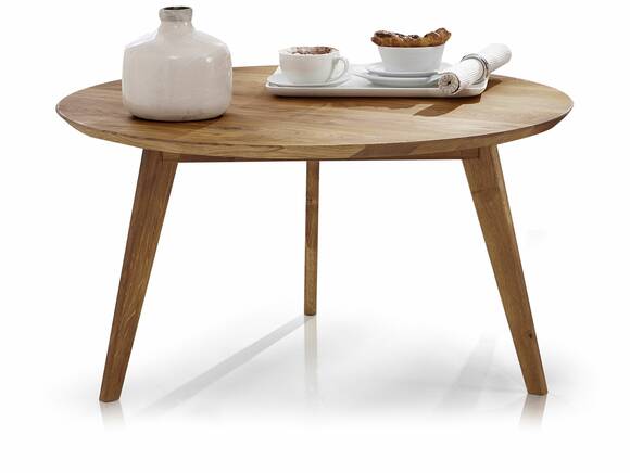 AUSTIN Couchtisch rund 70 cm, Material Massivholz