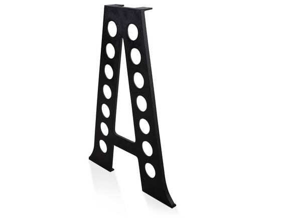 1 Paar Gestelle für Bartisch, Material Gusseisen, Schwarz