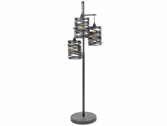 VINNY Stehlampe mit 3 Leuchten, Material Metall, schiefergrau