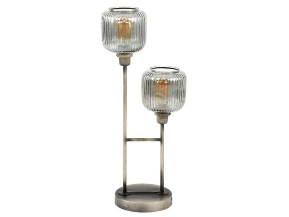 GARCON Tischlampe, 2-flammig, Glasschirme gestreift