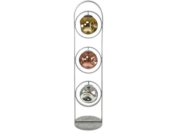 AMORA Stehlampe, 3-flammig, Material Metall, Glas