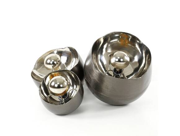 ALBORA Tischlampe, Material Metall, Grau