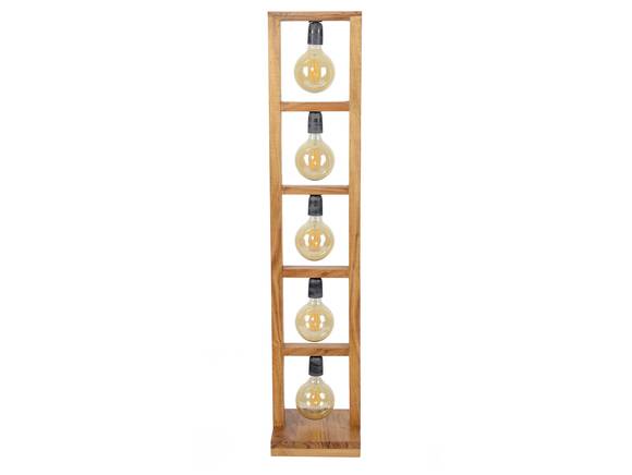 DUINA Stehlampe, 5-flammig, Material Massivholz, Akazie natur