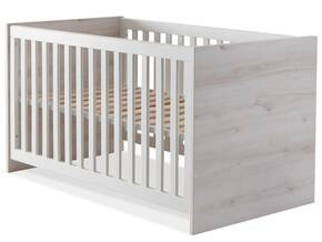 CIPPY Babybett, Material Dekorspanplatte, silbereichefarbig/weiss