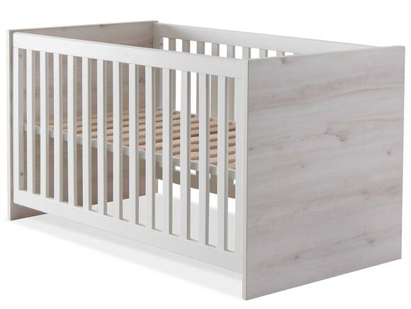 CIPPY Babybett, Material Dekorspanplatte, silbereichefarbig/weiss