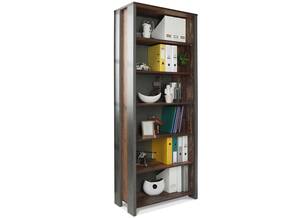 CASSIA Büroregal 6 Böden, Material Dekorspanplatte, Old Wood Vintage/betonfarbig