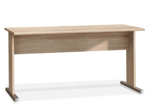 EASY OFFICE Schreibtisch, 144 cm breit, Material Dekorspanplatte, Eiche Sonomafarbig